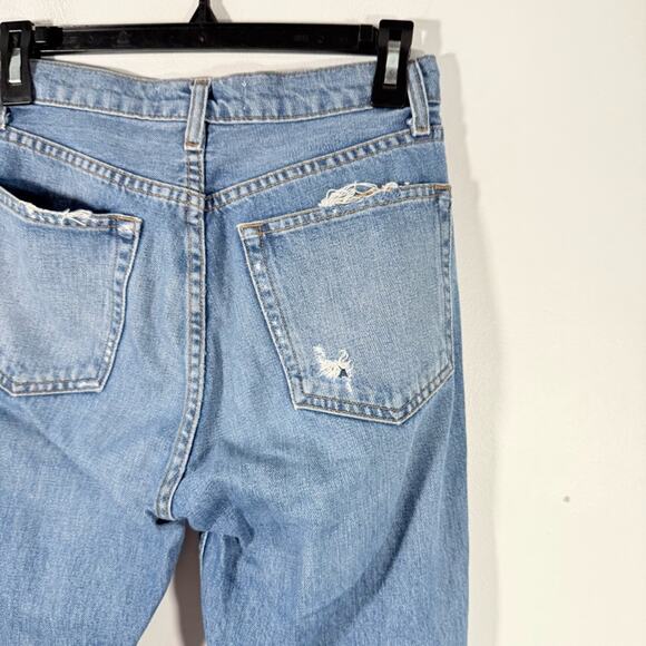 Reformation Julia High Rise Cigarette Ankle Distressed Denim Jeans Antigua 25 - Picture 11 of 16